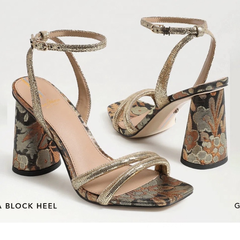 7.5 Sam Edelman Kia block heel Goldmine